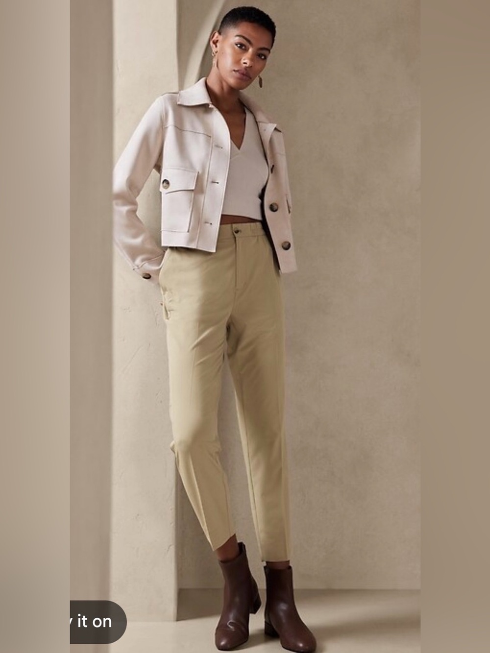 Banana Republic Airstretch Tapered Khaki Pant